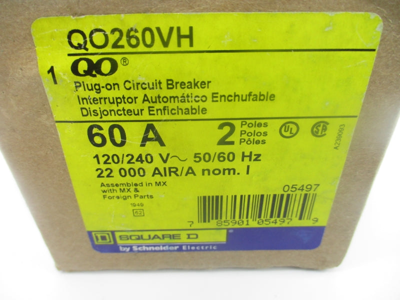SQUARE D QO260VH 120/240V 60A NSMP