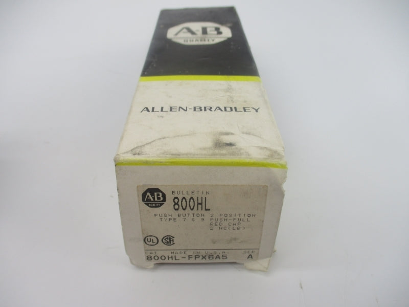 ALLEN BRADLEY 800HL-FPX6A5 SER. A (BK/YL) NSMP