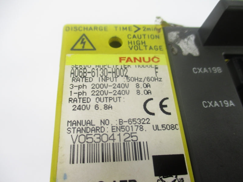 FANUC A06B-6130-H002 240V 8.0A UNMP