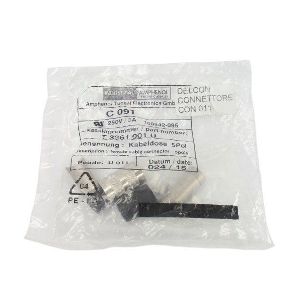 AMPHENOL ELECTRONICS T3361001U 100542-095 250V 5A NSMP