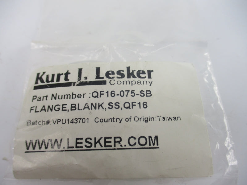 KURT J LESKER QF16-075-SB NSMP