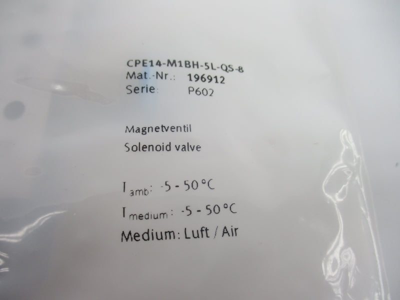 FESTO CPE14-M1BH-5L-QS-8 196912 NSMP