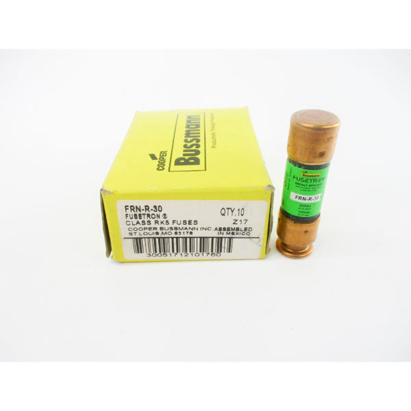 BUSSMANN FRN-R-30 250VAC 30A (PKG OF 10) (YL/GR) NSMP