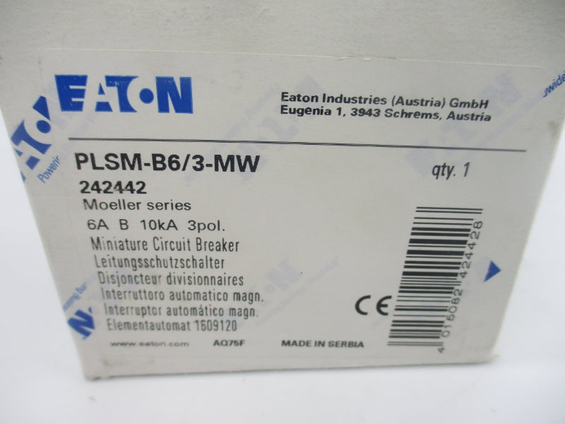 EATON PLSM-B6/3-MW 242442 400V 6A NSMP