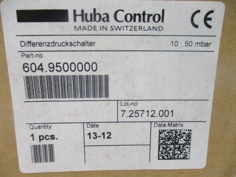 HUBA CONTROL 604.9500000 10-50 NSMP