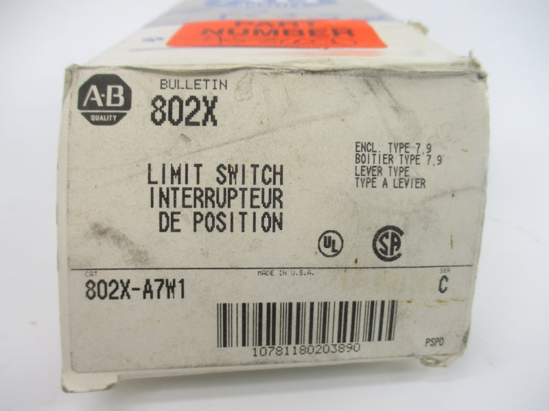 ALLEN BRADLEY 802X-A7W1 SER. C 120-600VAC 60A (GY/BL) NSMP