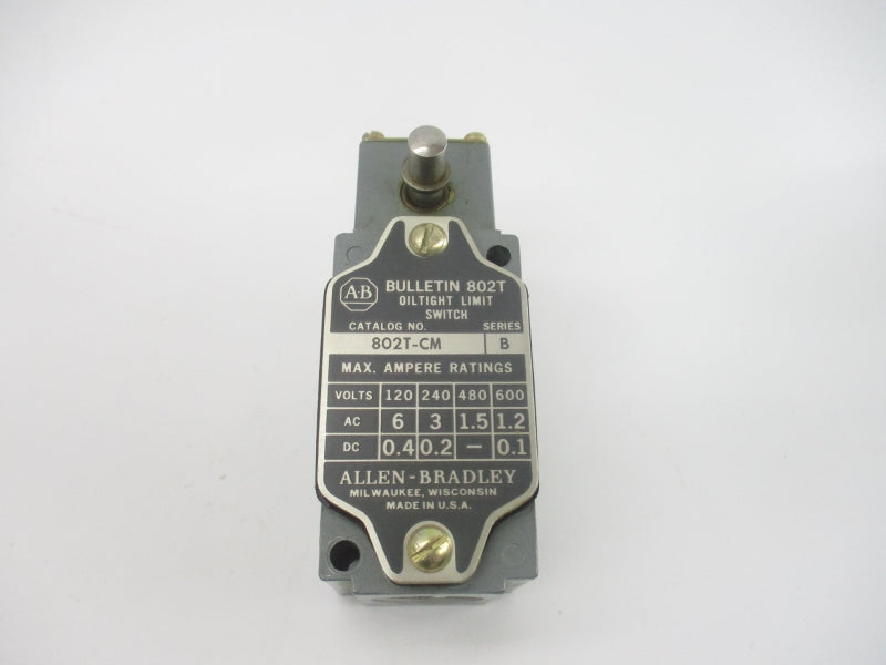 ALLEN BRADLEY 802T-CM SER. B 600VAC 1.2A (BK/YL) NSMP