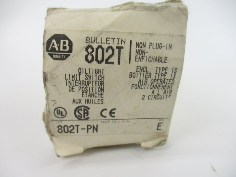 ALLEN BRADLEY 802T-PN SER. E 72-120VAC 60A (WH) NSMP