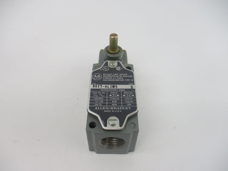 ALLEN BRADLEY 802T-AL1W5 SER. D 120-600VAC 60A (WH) NSMP