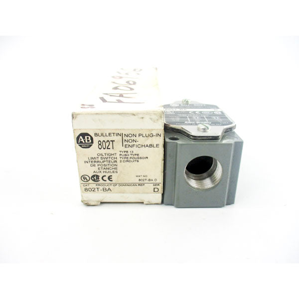 ALLEN BRADLEY 802T-BA SER. D 120-600VAC 60A (WH) NSMP