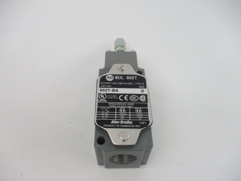 ALLEN BRADLEY 802T-BA SER. D 120-600VAC 60A (WH) NSMP