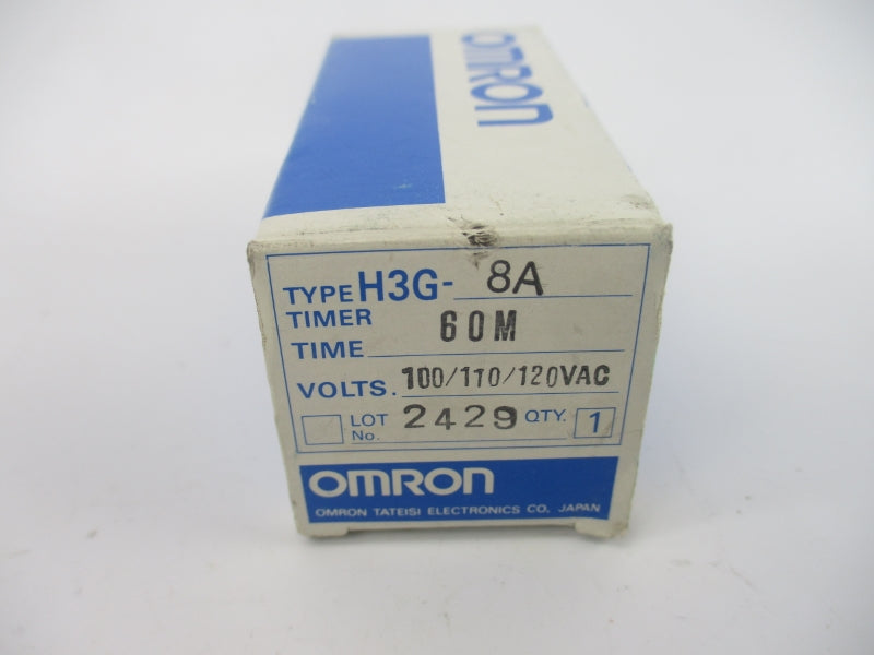 OMRON H3G-8A 100/110/120VAC 7A 0-60MIN NSMP