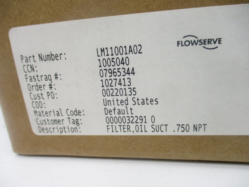 FLOWSERVE LM11001A02 NSMP
