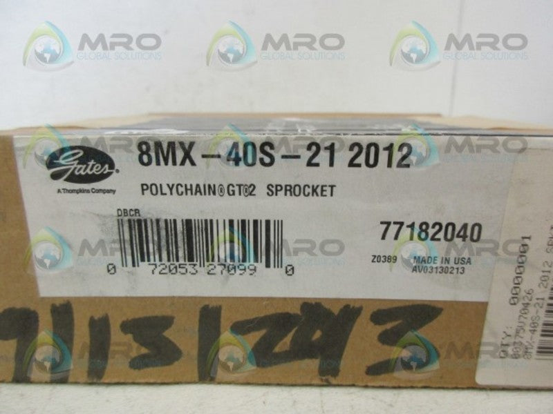 GATES 77182040 8MX-40S-21 2012 POLYCHAIN SPROCKET *FACTORY SEALED*