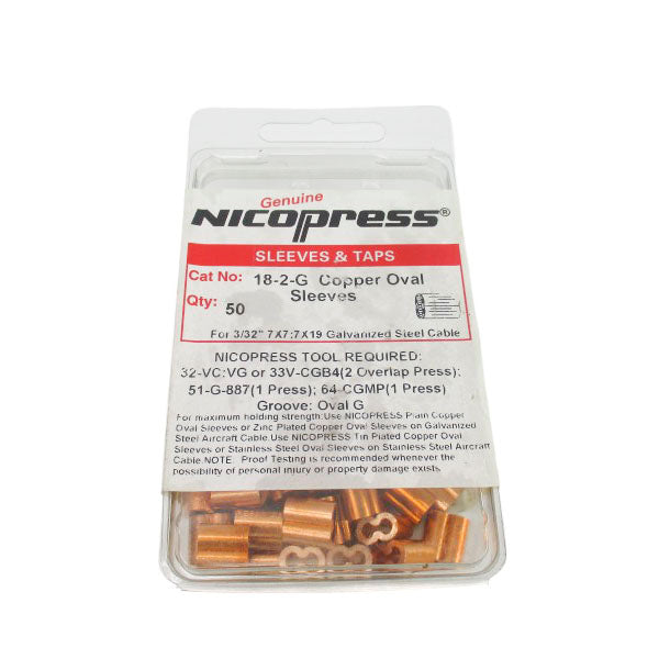NICOPRESS 18-2-G (PG OF 50) NSFS