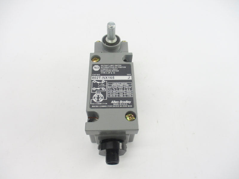 ALLEN BRADLEY 802T-NX165 SER. J 120-300VAC 15A (WH) NSMP