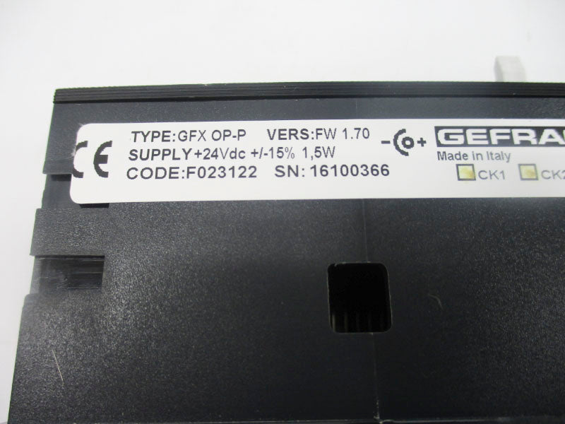 GEFRAN GFXOP-P F/W 1.70 24VDC NSNP