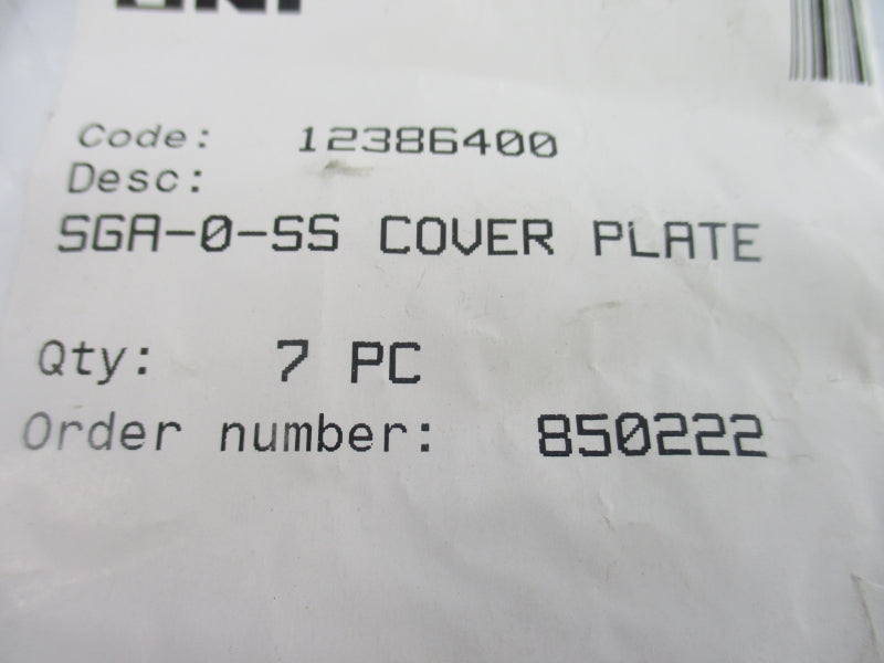 SKF SGA-0-SS 12386400 (PKG OF 7) NSMP
