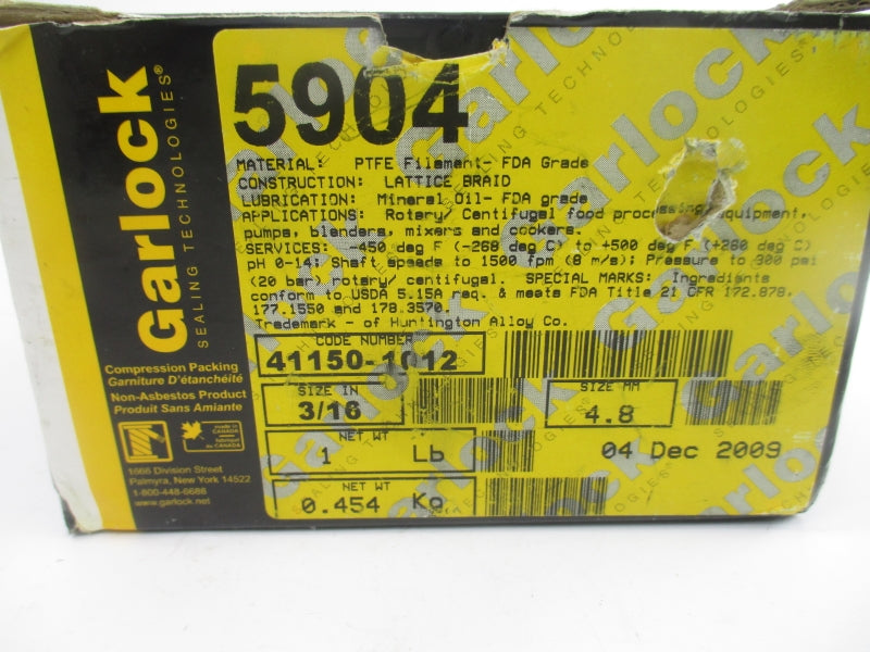 GARLOCK 5904 41150-1012 3/16" NSMP