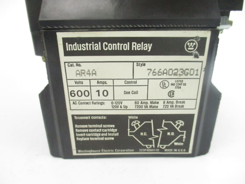 WESTINGHOUSE AR4A 766A023G01 110/120V 10A UNMP