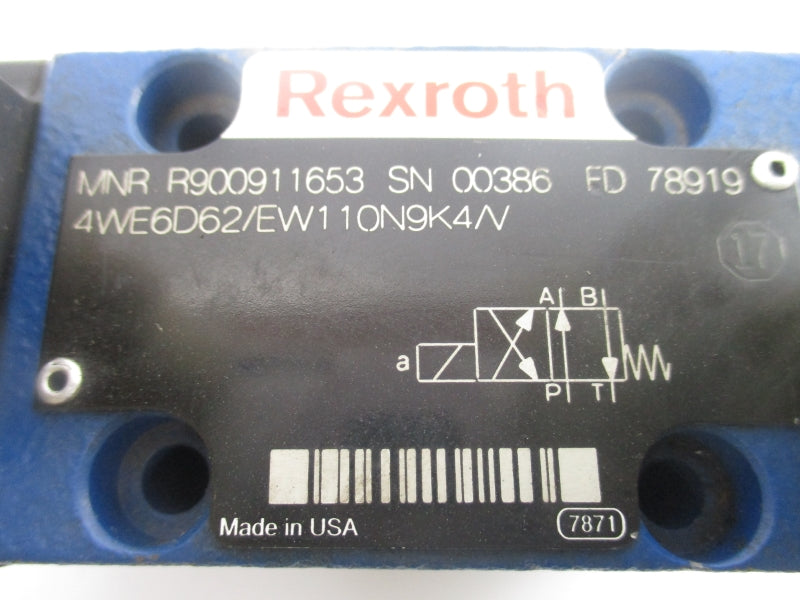 REXROTH 4WE6D62/EW110N9K4/V R900911653 110/120V NSNP