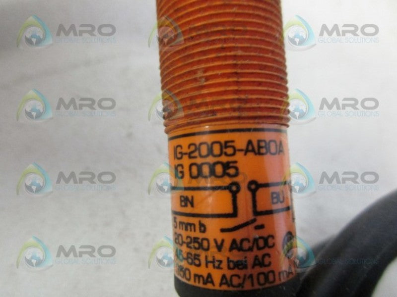 IFM EFECTOR IG-2005-ABOA INDUCTIVE PROXIMITY SENSOR *USED*