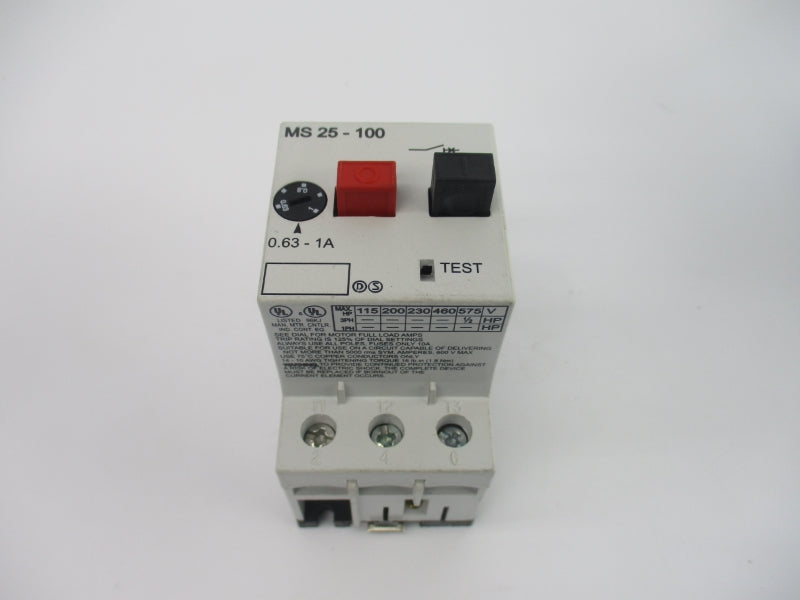 AUTOMATION DIRECT MS25-100 575V 0.63-1A NSMP
