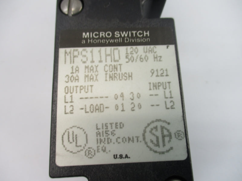 MICRO SWITCH MPS11HD 120VAC 30A NSNP