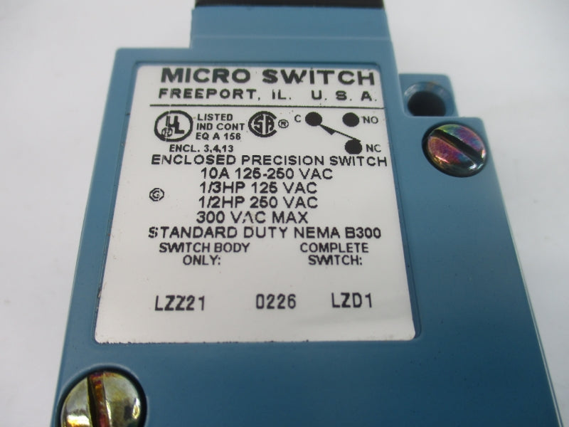 MICRO SWITCH LZD1 300VAC 10A NSNP