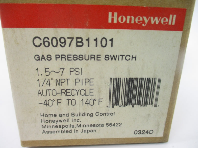 HONEYWELL C6097B1101 120/240VAC 9.3PSI NSMP