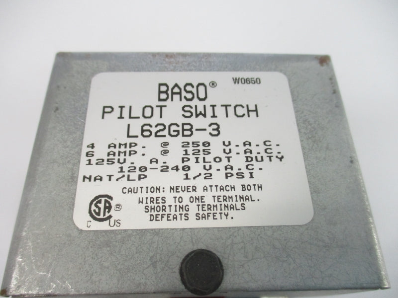BASO L62GB-3 250VAC 4A (AS PICTURED) NSNP