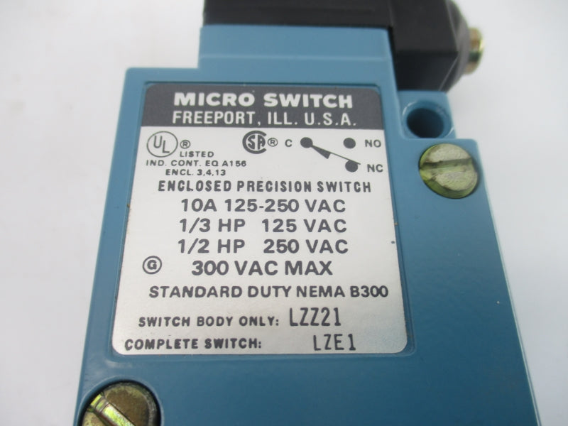 MICRO SWITCH LZE1 300VAC 10A NSNP