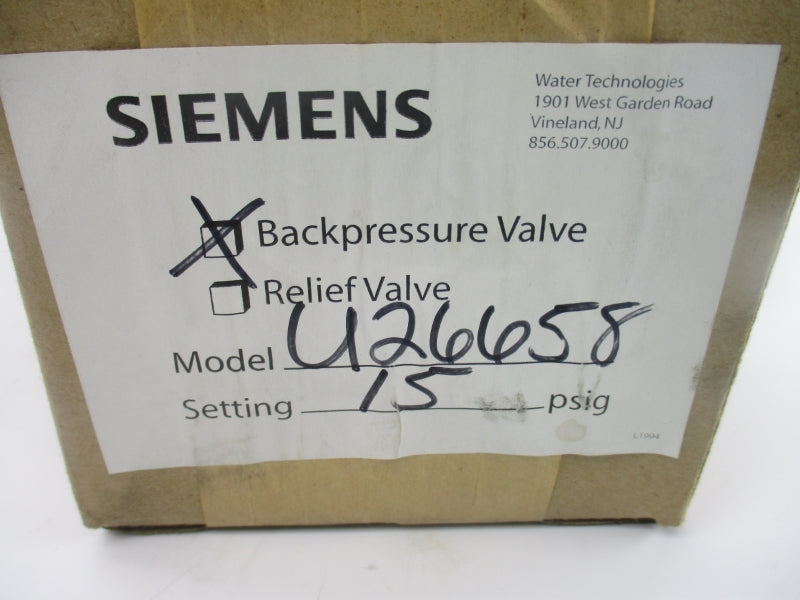 SIEMENS U26658 15PSI NSFS