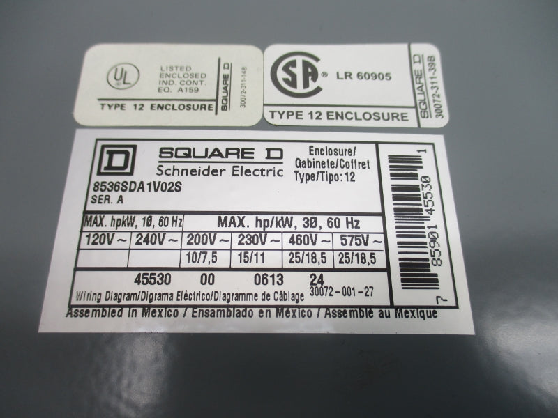 SQUARE D 8536SDA1V02S SER. A 110/120V NSNP