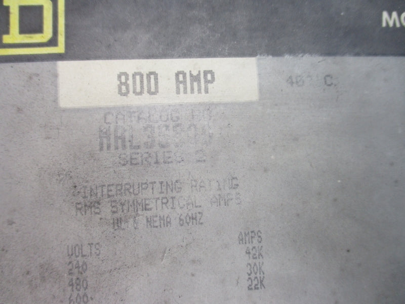 SQUARE D MAL36800 SER. 2 600V 800A UNMP