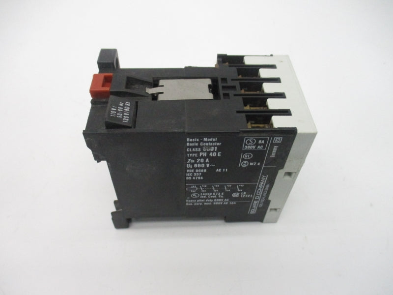 SQUARE D 8501PH40E SER. B 110/120V 20A NSMP