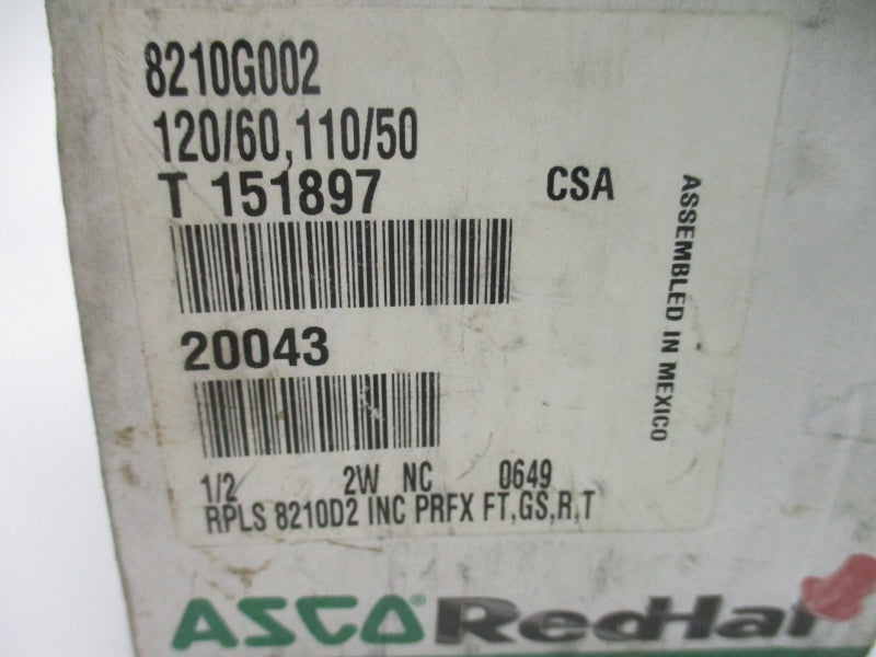 ASCO 8210G002 110/120V 1/2" (AS PICTURED) NSMP