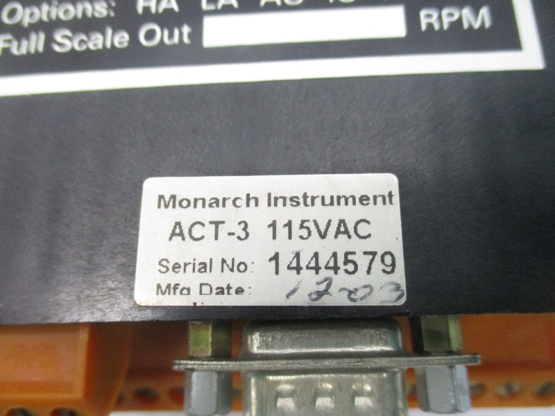 MONARCH INSTRUMENT ACT-3 115VAC UNMP