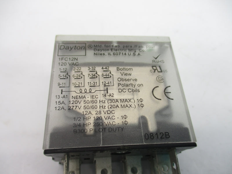 DAYTON 1FC12N 120VAC 15A UNMP