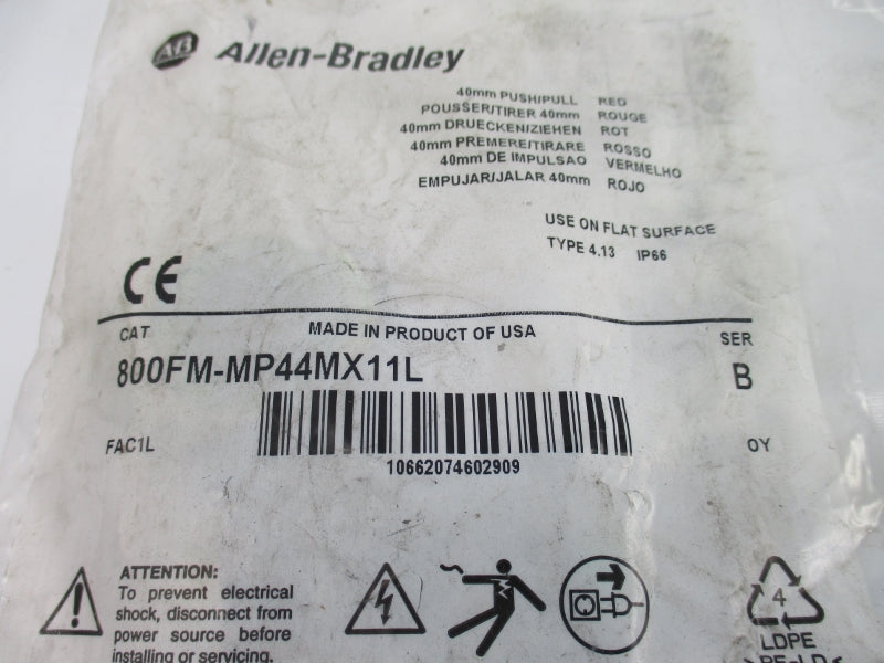 ALLEN BRADLEY 800FM-MP44MX11L SER. B NSMP