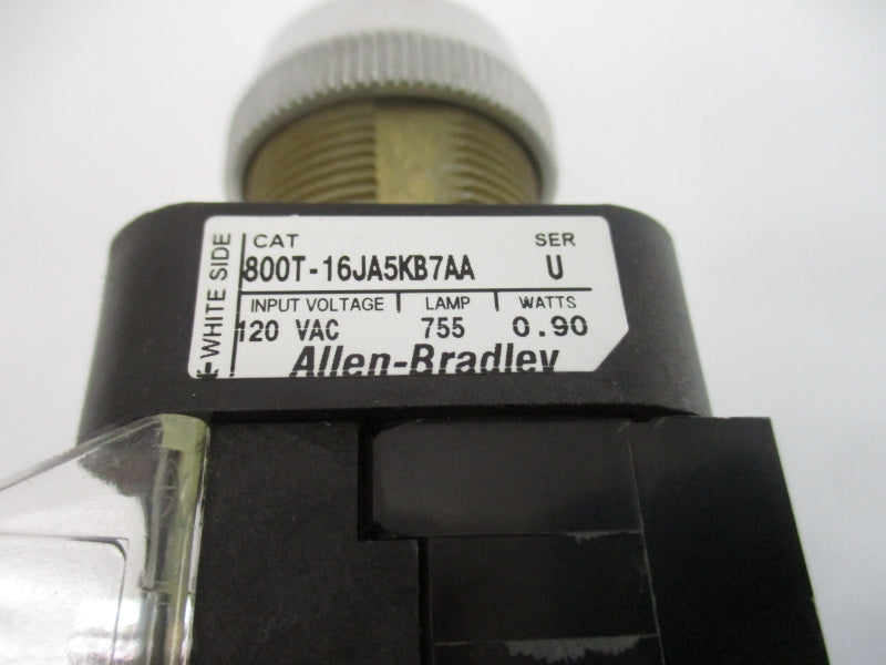 ALLEN BRADLEY 800T-16JA5KB7AA SER. U 120VAC NSNP