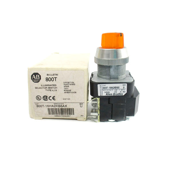 ALLEN BRADLEY 800T-16HA2KB6AX SER. U 120VAC (WH) NSMP