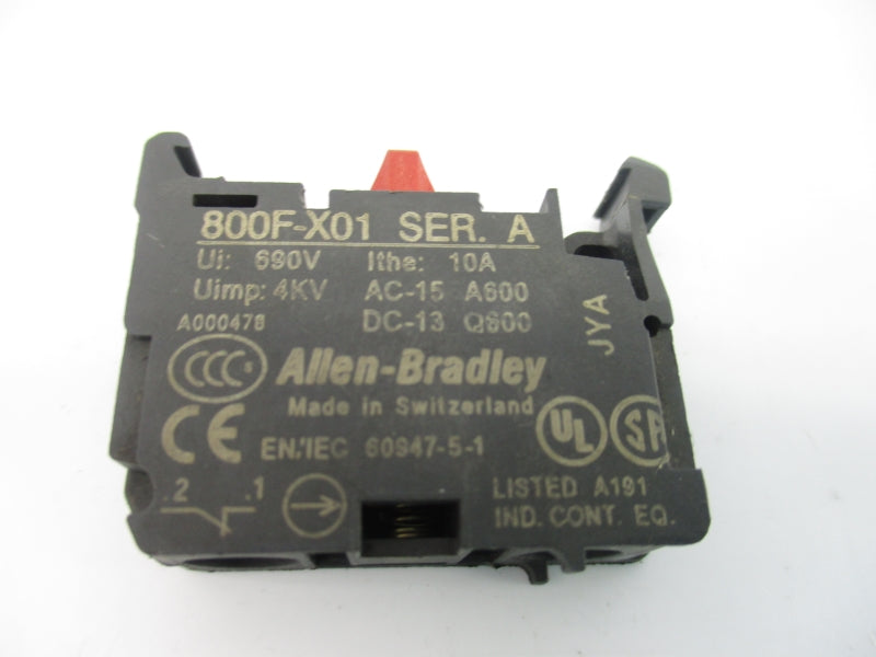 ALLEN BRADLEY 800F-X01 SER. A 690V 10A NSNP
