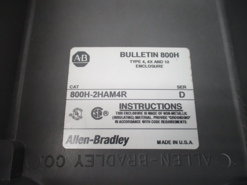 ALLEN BRADLEY 800H-2HAM4R SER. D NSNP