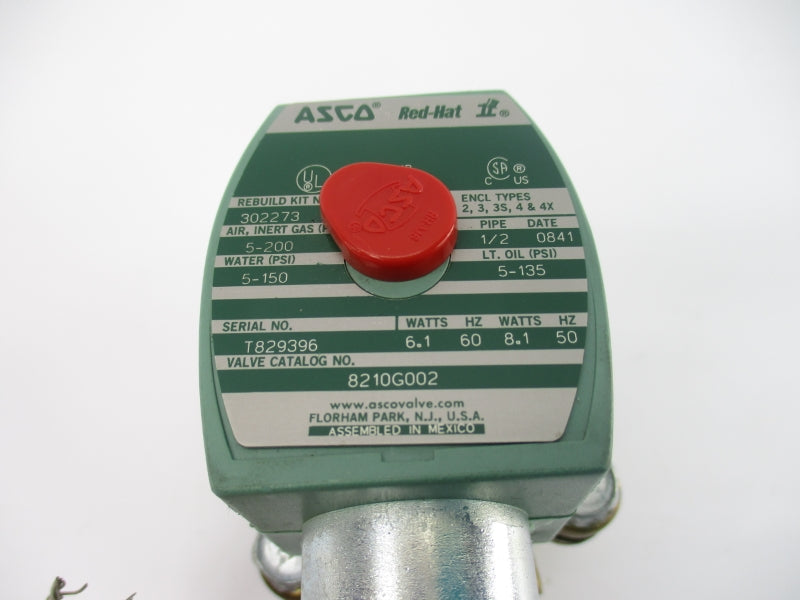 ASCO 8210G002 110/120V 5-200PSI 1/2" NSNP