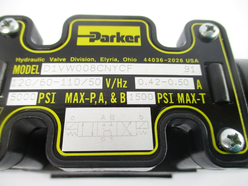 PARKER D1VW008CNYCF-91 110/120V 0.42-0.50A 5000PSI NSMP