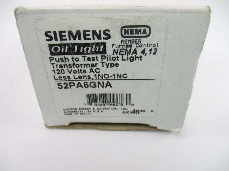 SIEMENS 52PA6GNA SER. H 120VAC NSMP