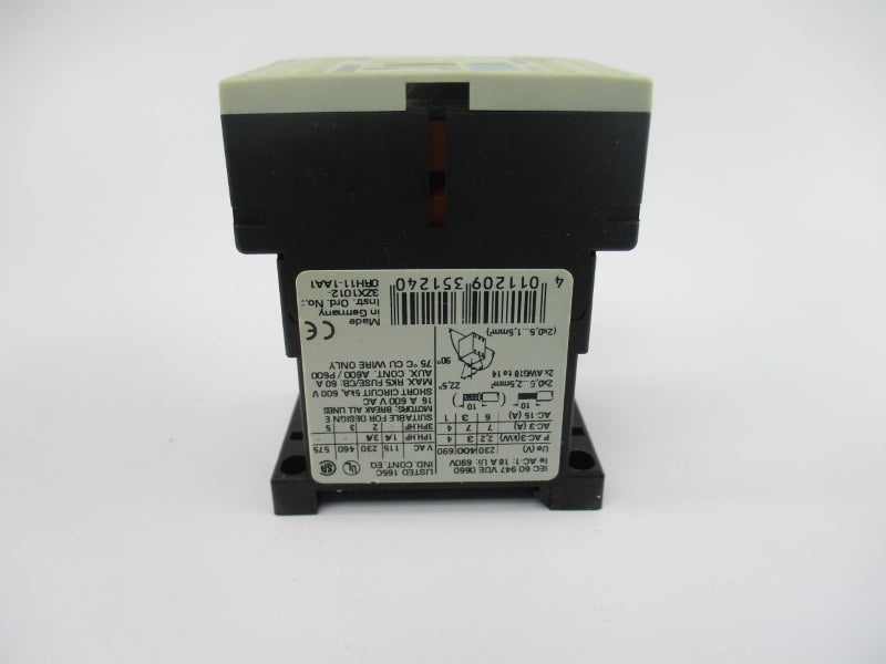 SIEMENS 3RT1015-2AP61 220/240V 18A NSMP