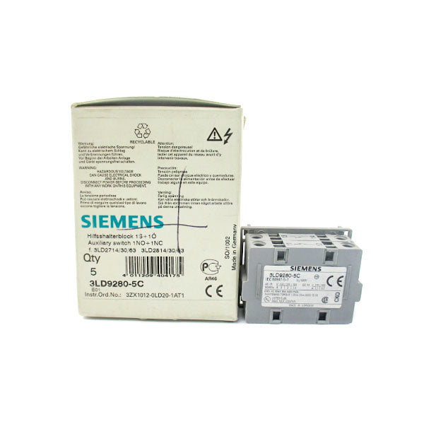 SIEMENS 3LD9280-5C 600VAC 10A (PKG OF 5) NSMP