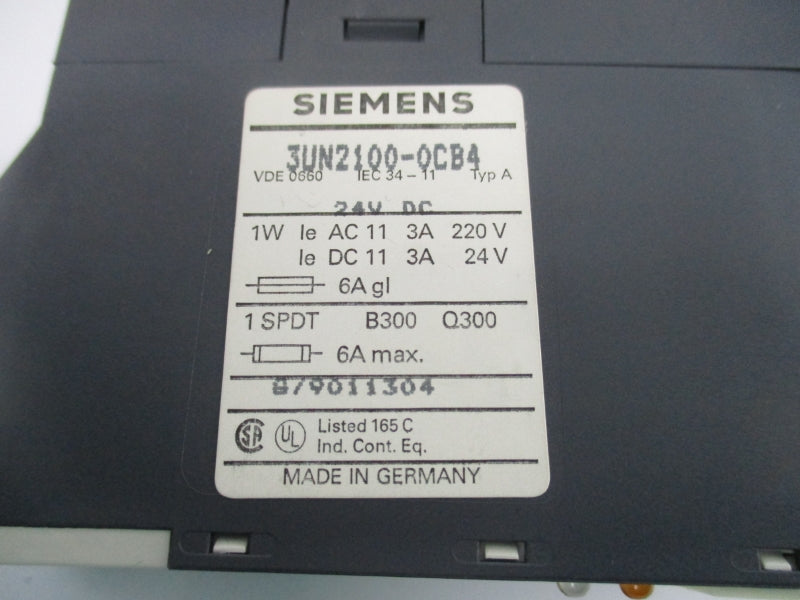 SIEMENS 3UN2100-0CB4 24VDC 3A NSNP